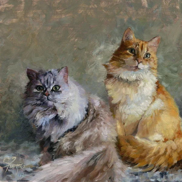 Kissamaalaus. Maalaus kissasta. öljyvärimaalaus. Joni Aikio. Lemmikkimaalaus,