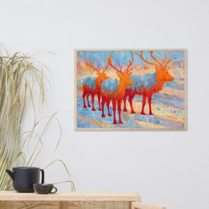 Porotokka Poromaalaus lapin taikaa poro abstrakti porot